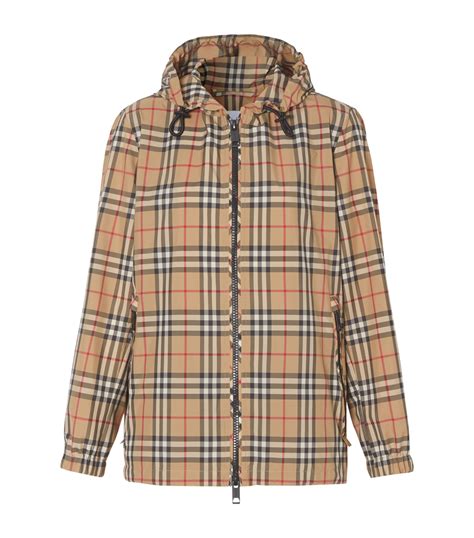 burberry lightweight hooded jacket|Burberry vintage check jacket.